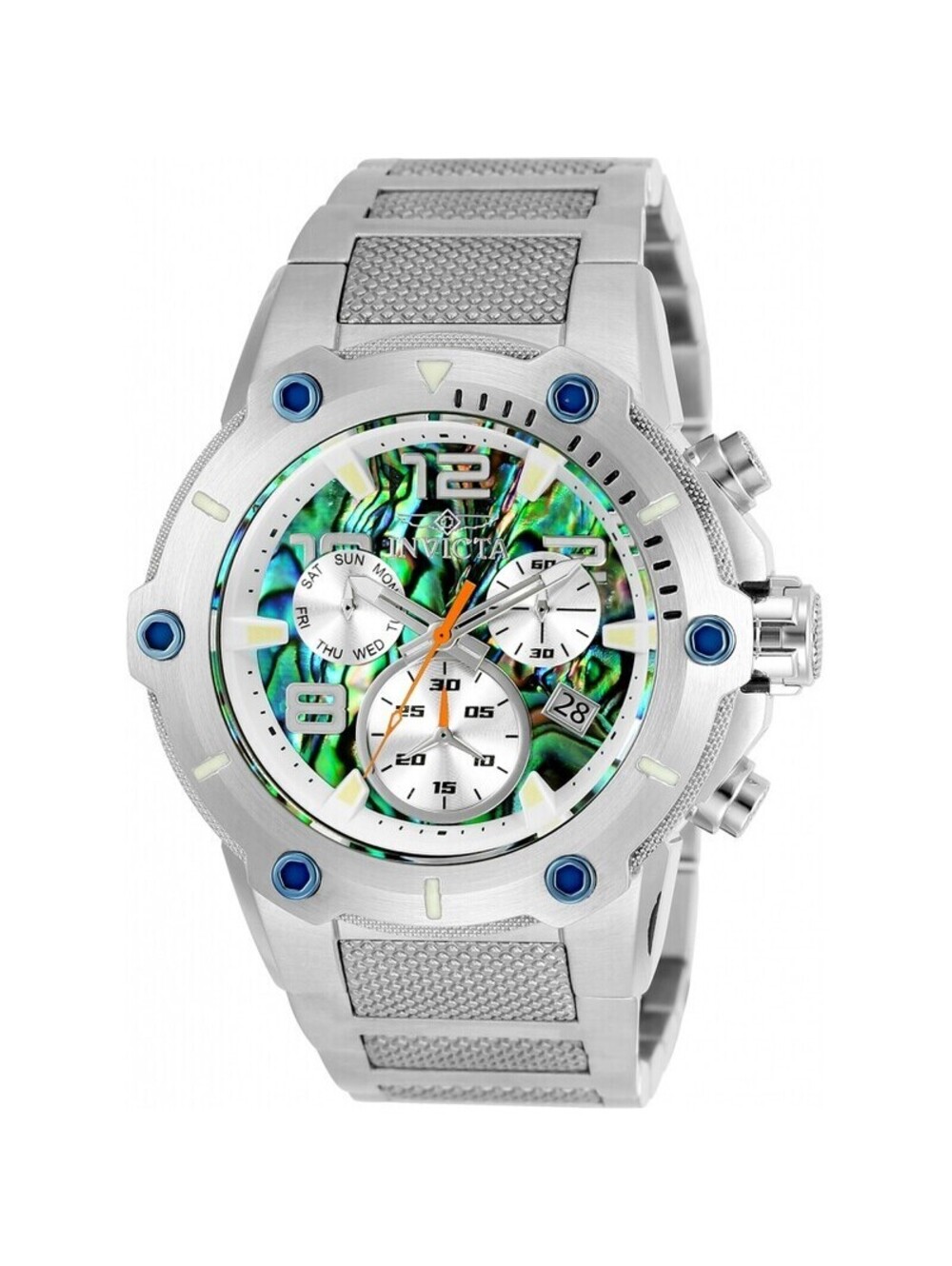 Invicta Speedway Chronograph Mother of Pearl Dial Men's Watch, 51.5mm (25497)